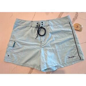 Panama Jack Mens Board Shorts Light Blue Cargo Pocket Swim Trunks NWT Size L